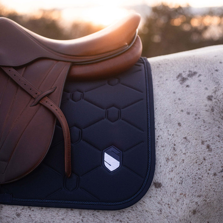 Samshield SpineShield Embroidery Jumping Saddle Cloth - Navy