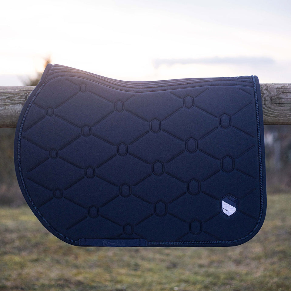 Samshield SpineShield Embroidery Jumping Saddle Cloth - Navy