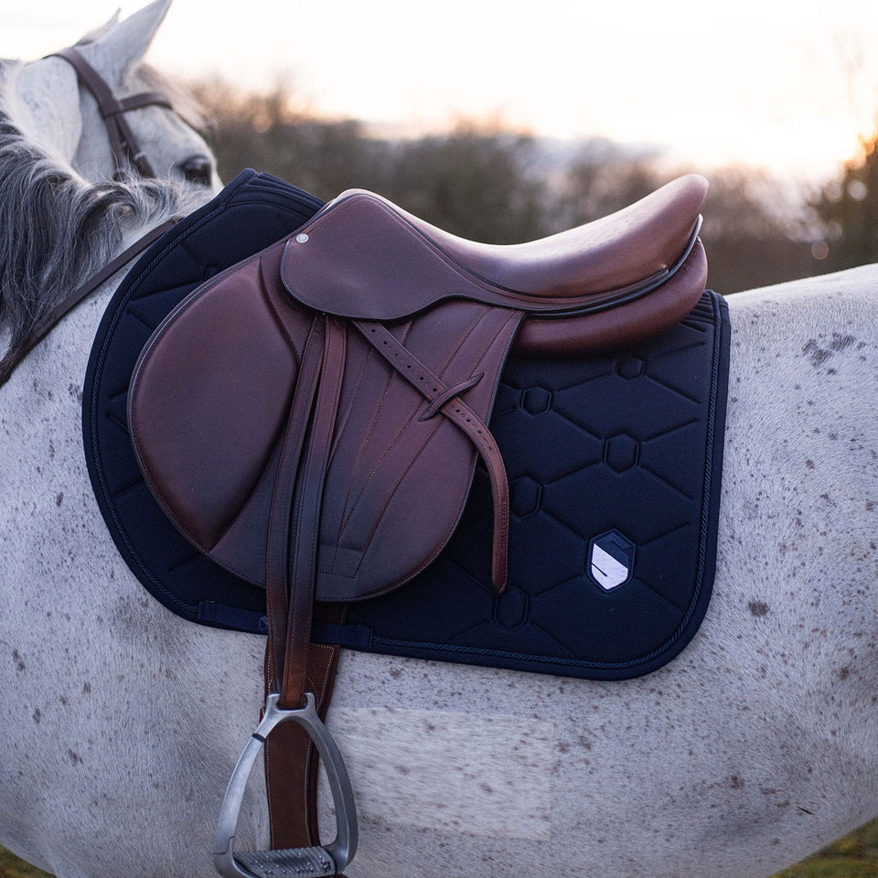 Samshield SpineShield Embroidery Jumping Saddle Cloth - Navy