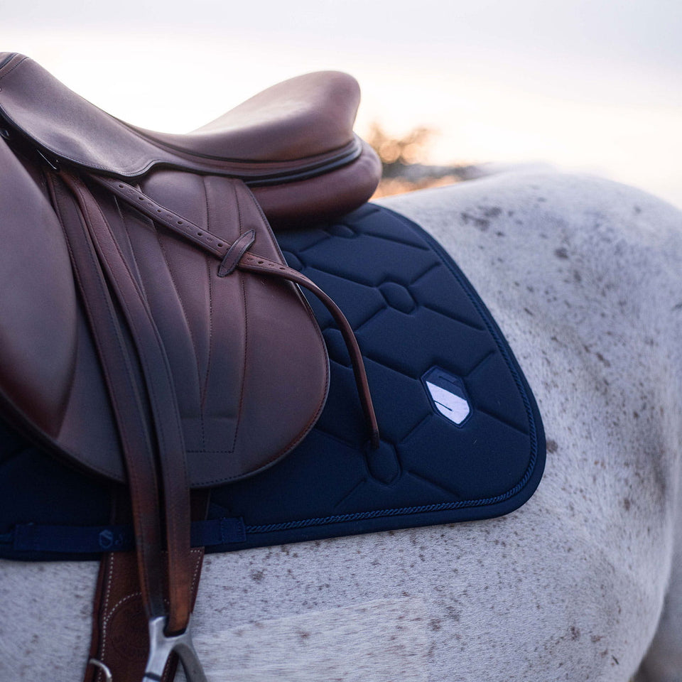Samshield SpineShield Embroidery Jumping Saddle Cloth - Navy