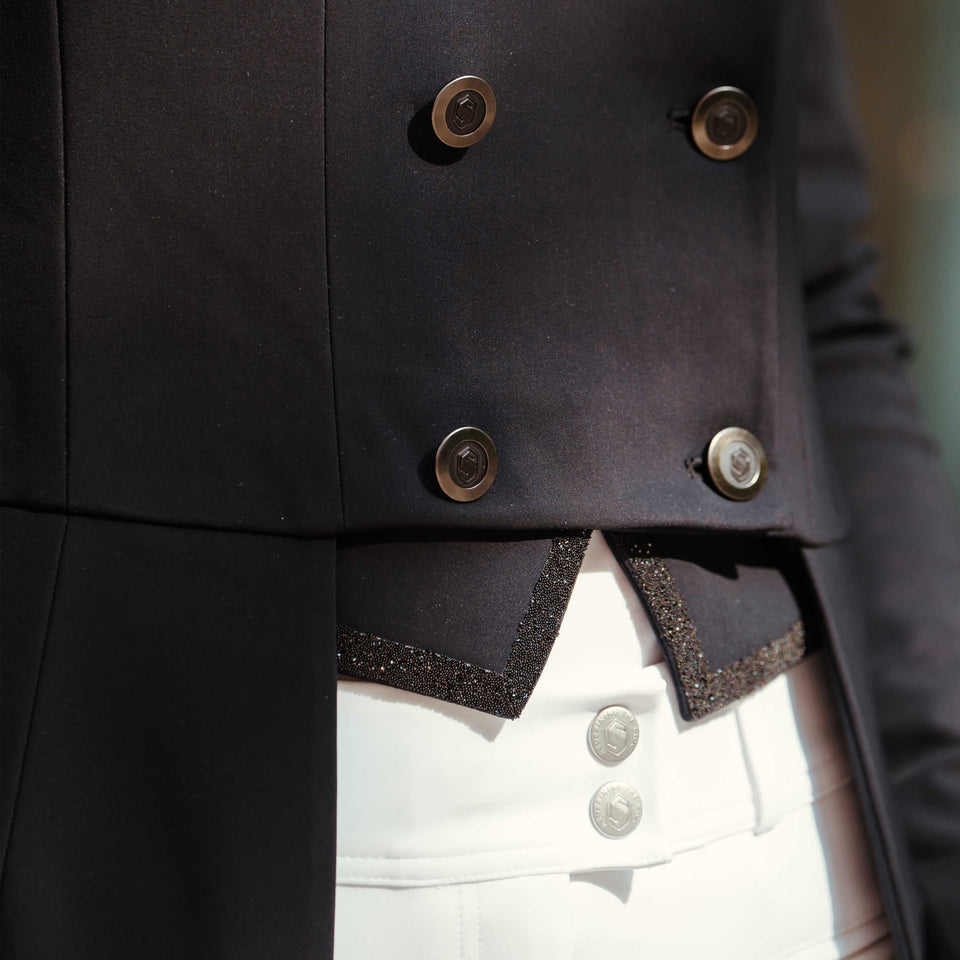 Samshield Crystal Fabric Dressage Tailcoat - Black