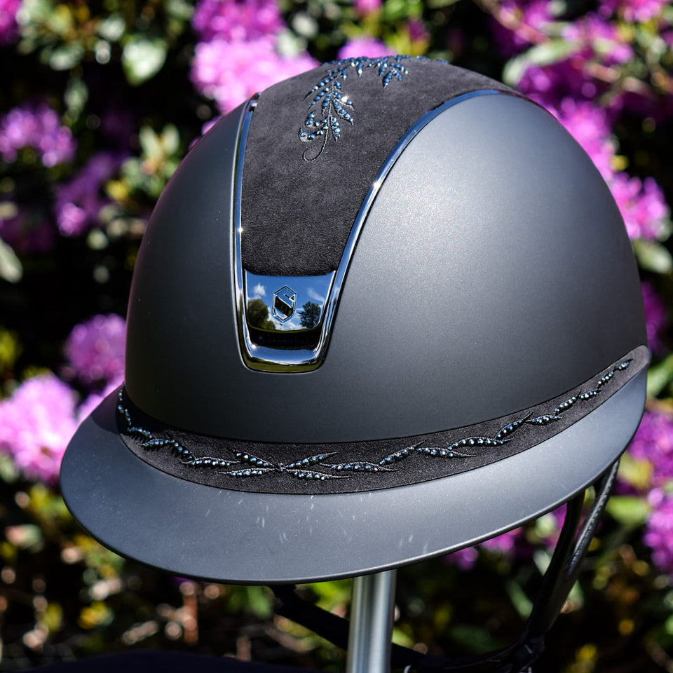 Samshield V2 Miss Shield Black Shadowmatt with Crystal Flower Top and Band