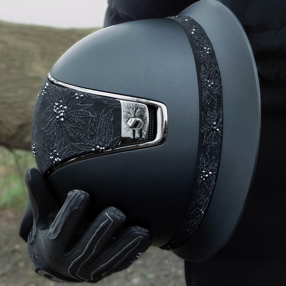 Samshield V2 Miss Shield Black Shadowmatt with Spring Flower Top and Band