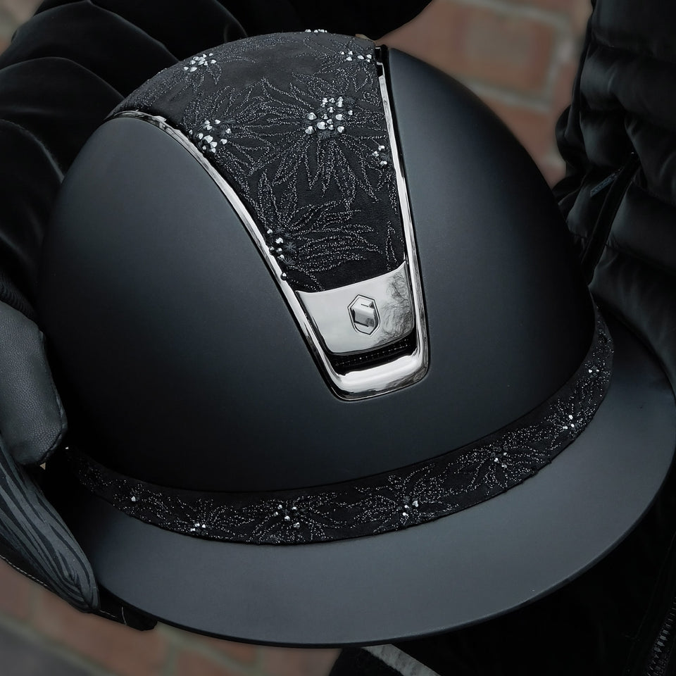 Samshield V2 Miss Shield Black Shadowmatt with Spring Flower Top and Band