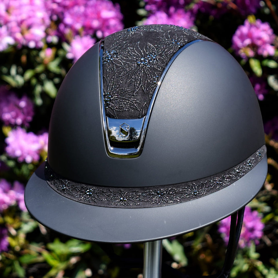 Samshield V2 Miss Shield Black Shadowmatt with Spring Flower Top and Band
