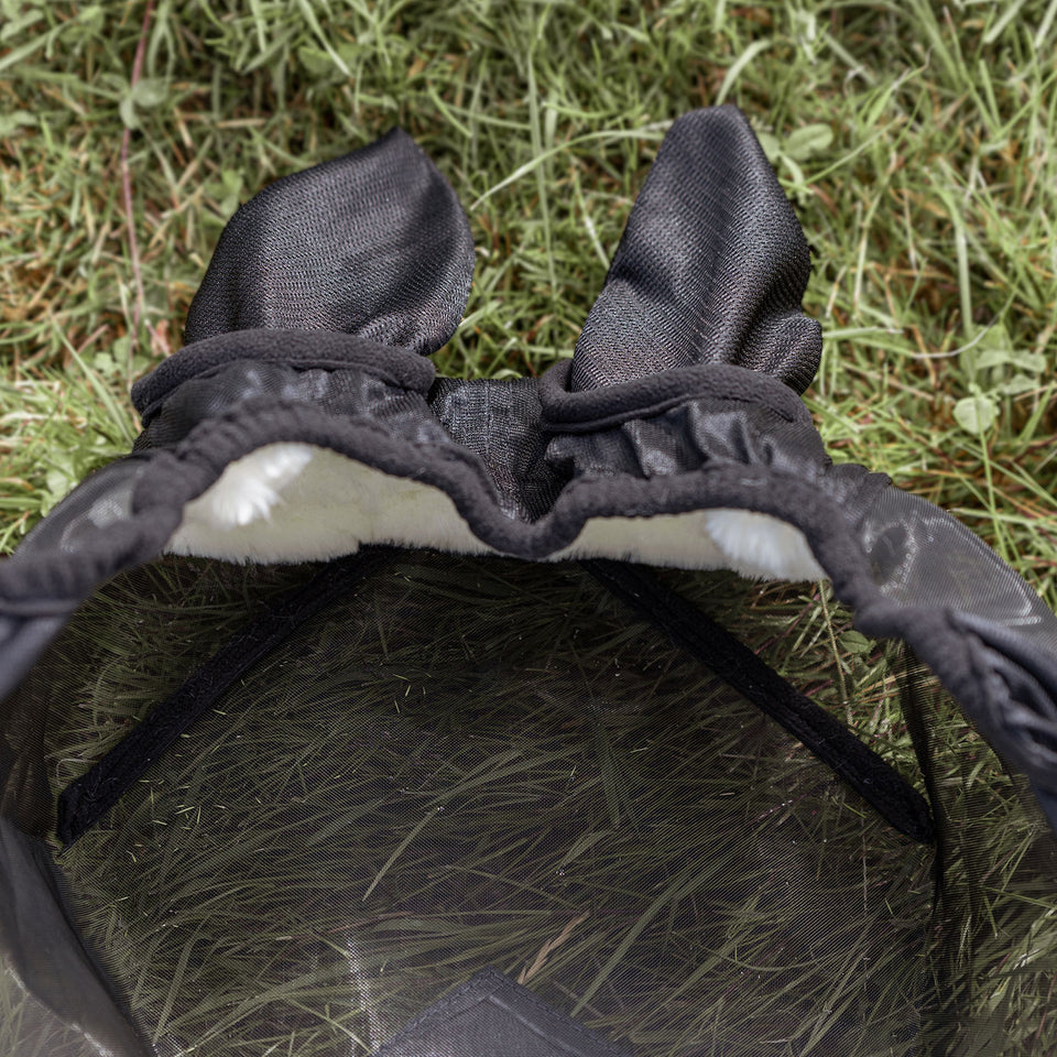 Kentucky Horsewear Skin Friendly Fly Mask with Ears - Black