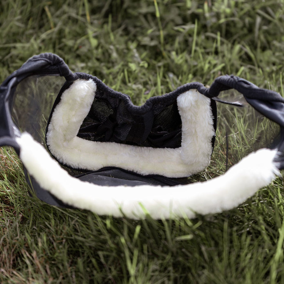 Kentucky Horsewear Skin Friendly Fly Mask with Ears - Black