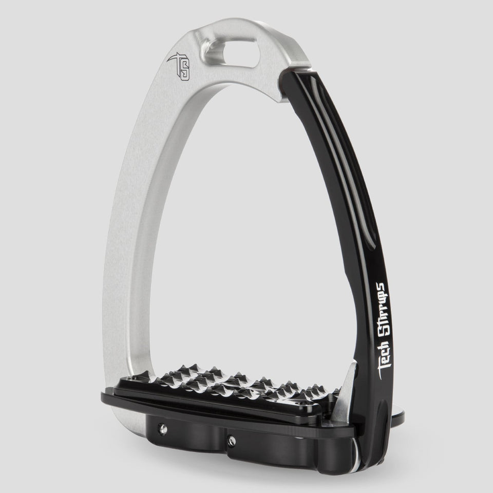 Tech Stirrups Venice Evo Flat Stirrups - Black/Silver