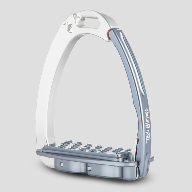 Tech Stirrups Venice Evo Flat Stirrups - Titanium/Silver
