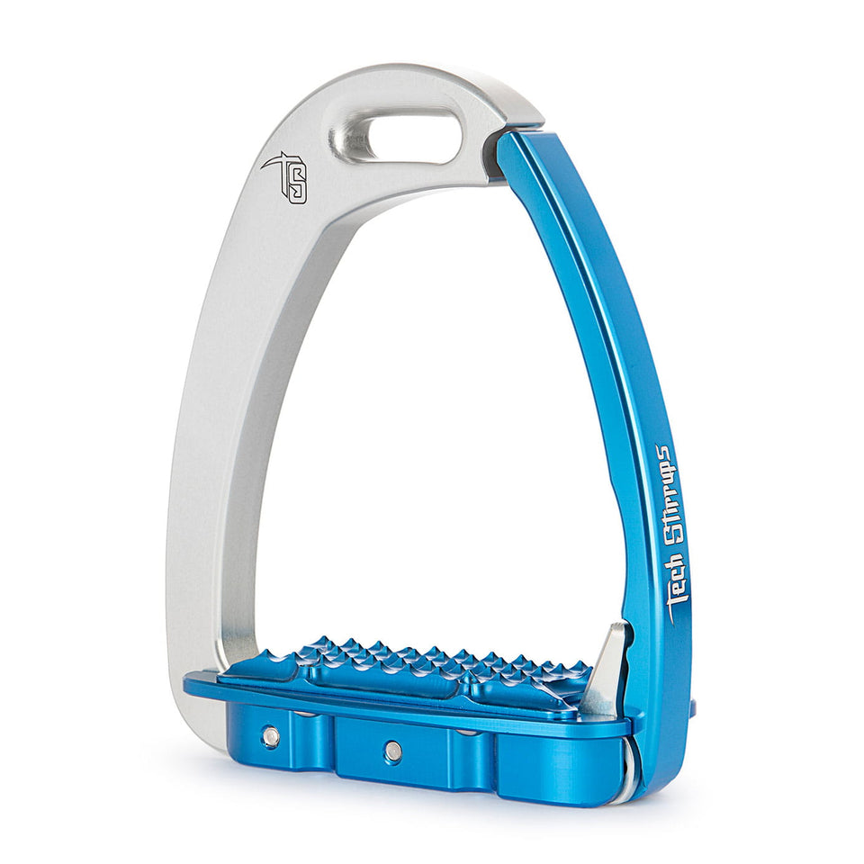 Tech Stirrups Venice Children Stirrups - Silver/Blue