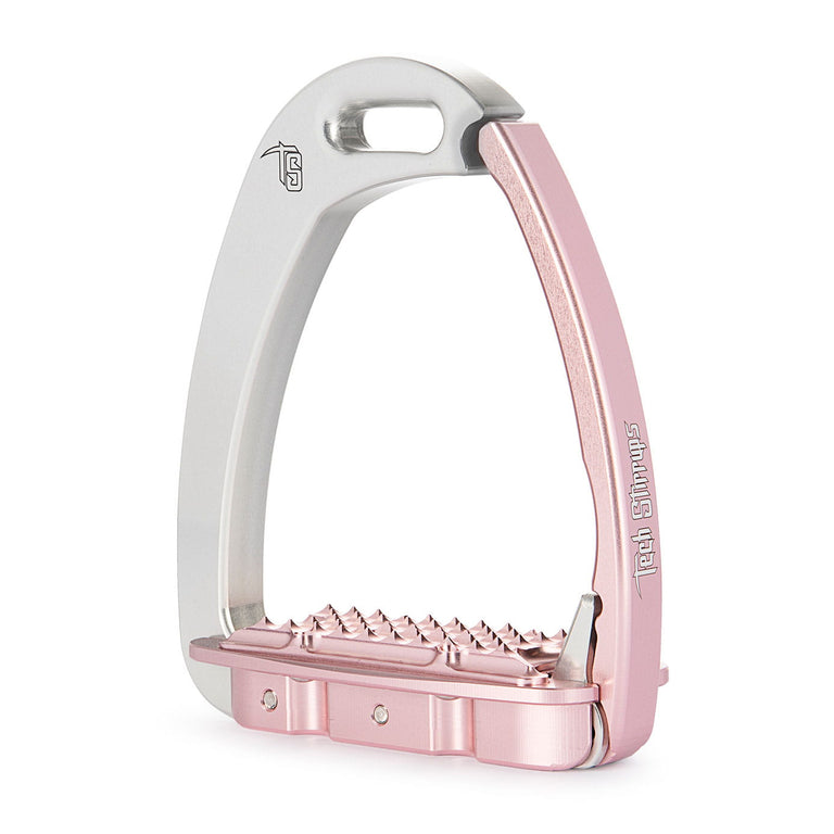 Tech Stirrups Venice Children Stirrups - Silver/Pink