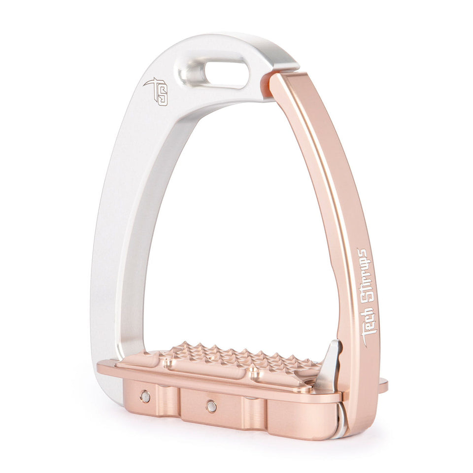 Tech Stirrups Venice Children Stirrups - Silver/Rose Gold
