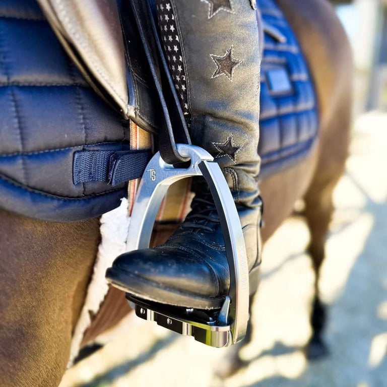 Tech Stirrups Venice Children Stirrups - Silver/Titanium