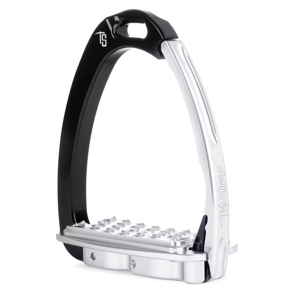 Tech Stirrups Venice Evo Flat Stirrups - Silver/Black