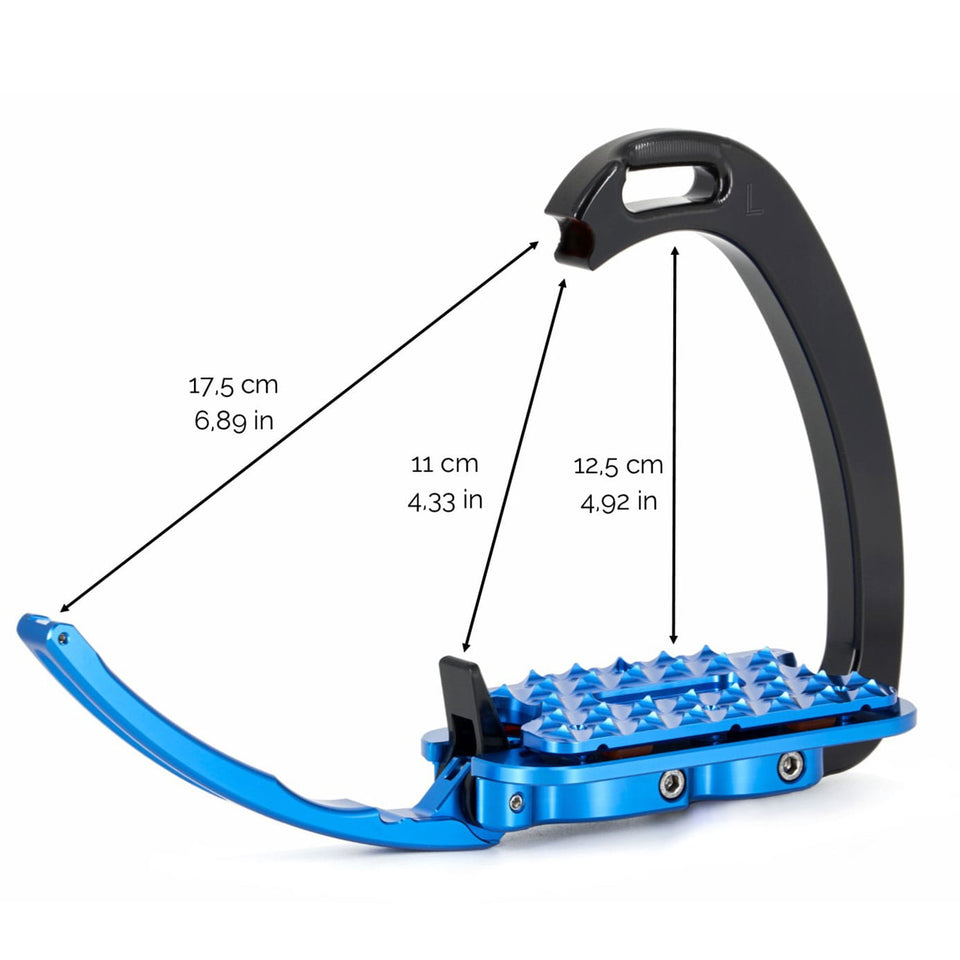 Tech Stirrups Venice Plus Evo Stirrups - Black/Blue