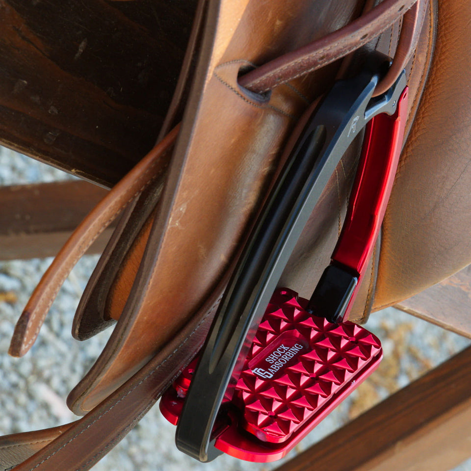 Tech Stirrups Venice Plus Evo Stirrups - Black/Red