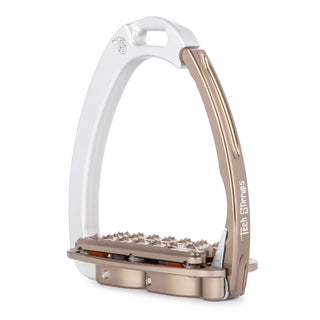 Tech Stirrups Venice Plus Evo Stirrups - Silver/Brown
