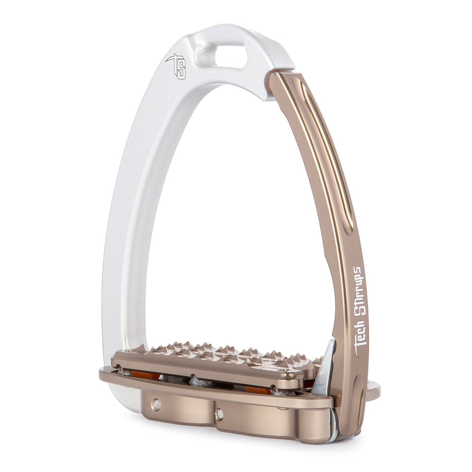 Tech Stirrups Venice Plus Evo Stirrups - Silver/Brown