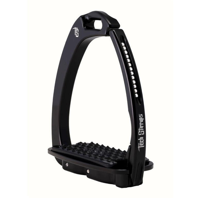 Tech Stirrups Venice Evo Sloped Stirrups - Black/Black/Crystal