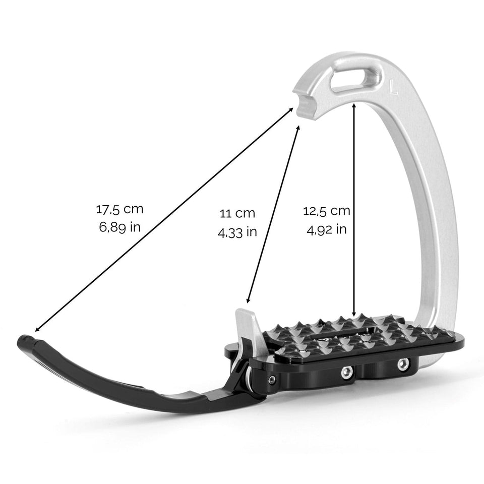 Tech Stirrups Venice Evo Sloped Stirrups - Silver/Black