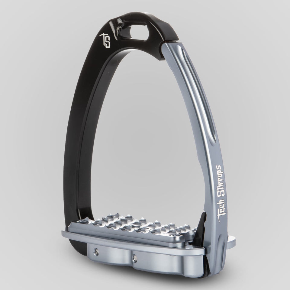 Tech Stirrups Venice Evo Flat Stirrups - Titanium/Black