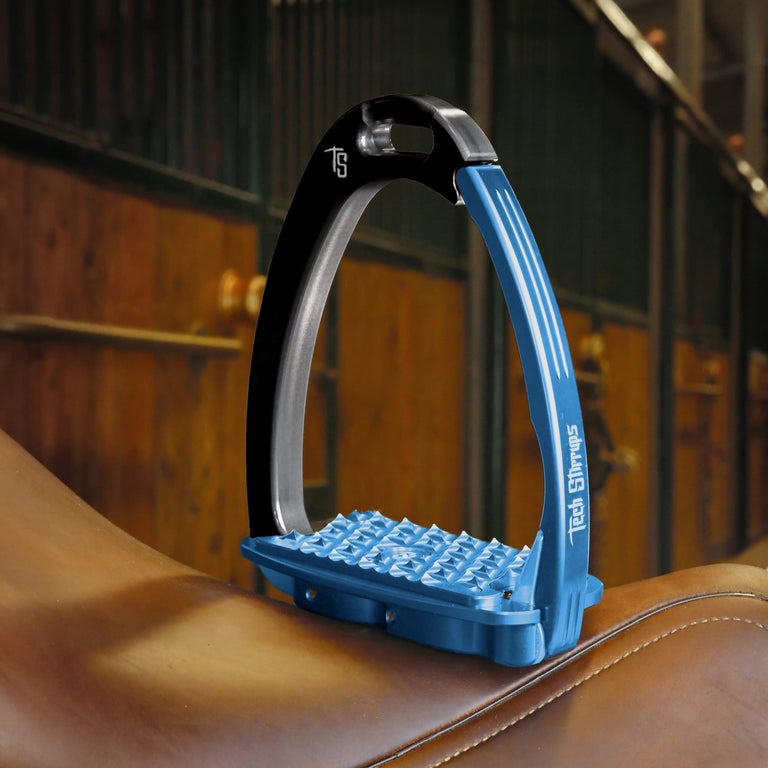 Tech Stirrups Venice Evo Flat Stirrups - Blue/Black