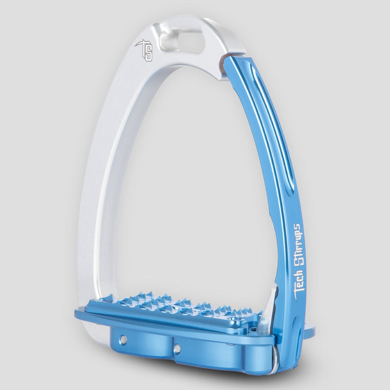 Tech Stirrups Venice Evo Flat Stirrups - Blue/Silver