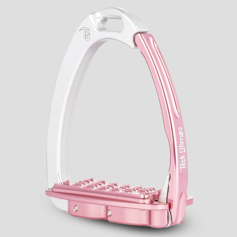 Tech Stirrups Venice Evo Flat Stirrups - Pink/Silver