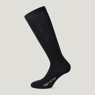 Tommy Hilfiger Keddie Rhinestone Riding Socks - Black