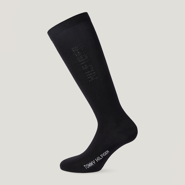 Tommy Hilfiger Keddie Rhinestone Riding Socks - Black
