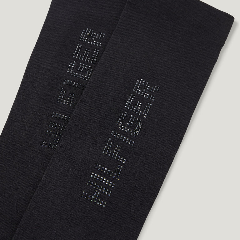 Tommy Hilfiger Keddie Rhinestone Riding Socks - Black