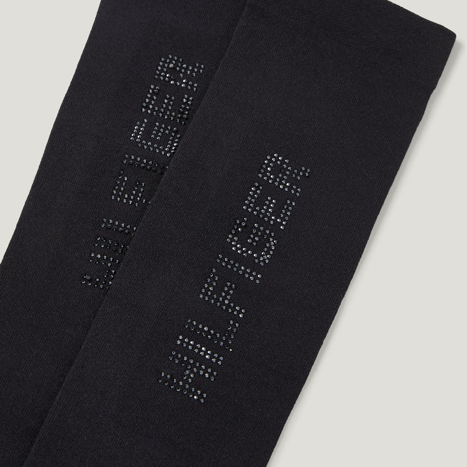 Tommy Hilfiger Keddie Rhinestone Riding Socks - Black