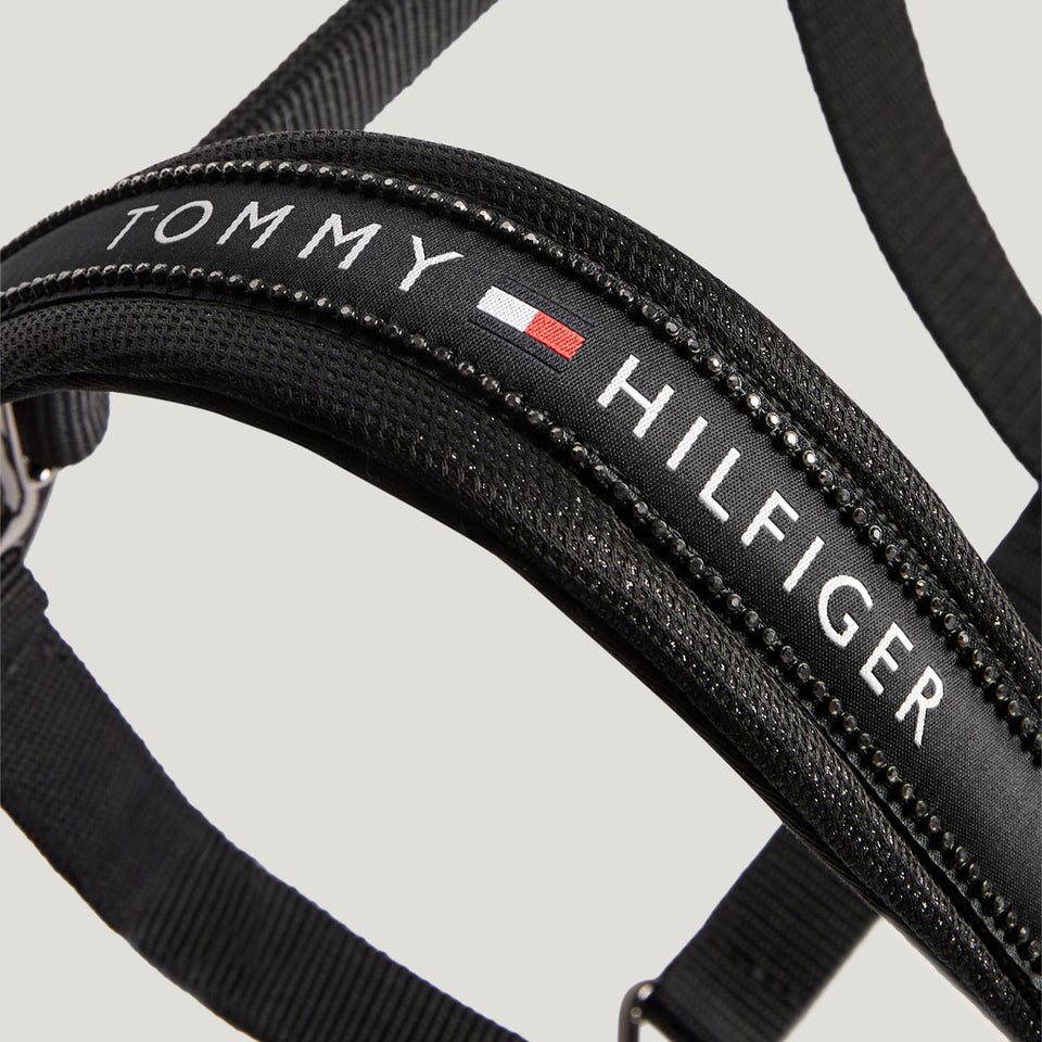 Tommy Hilfiger Yale Shine Headcollar and Lead Rope Set - Black