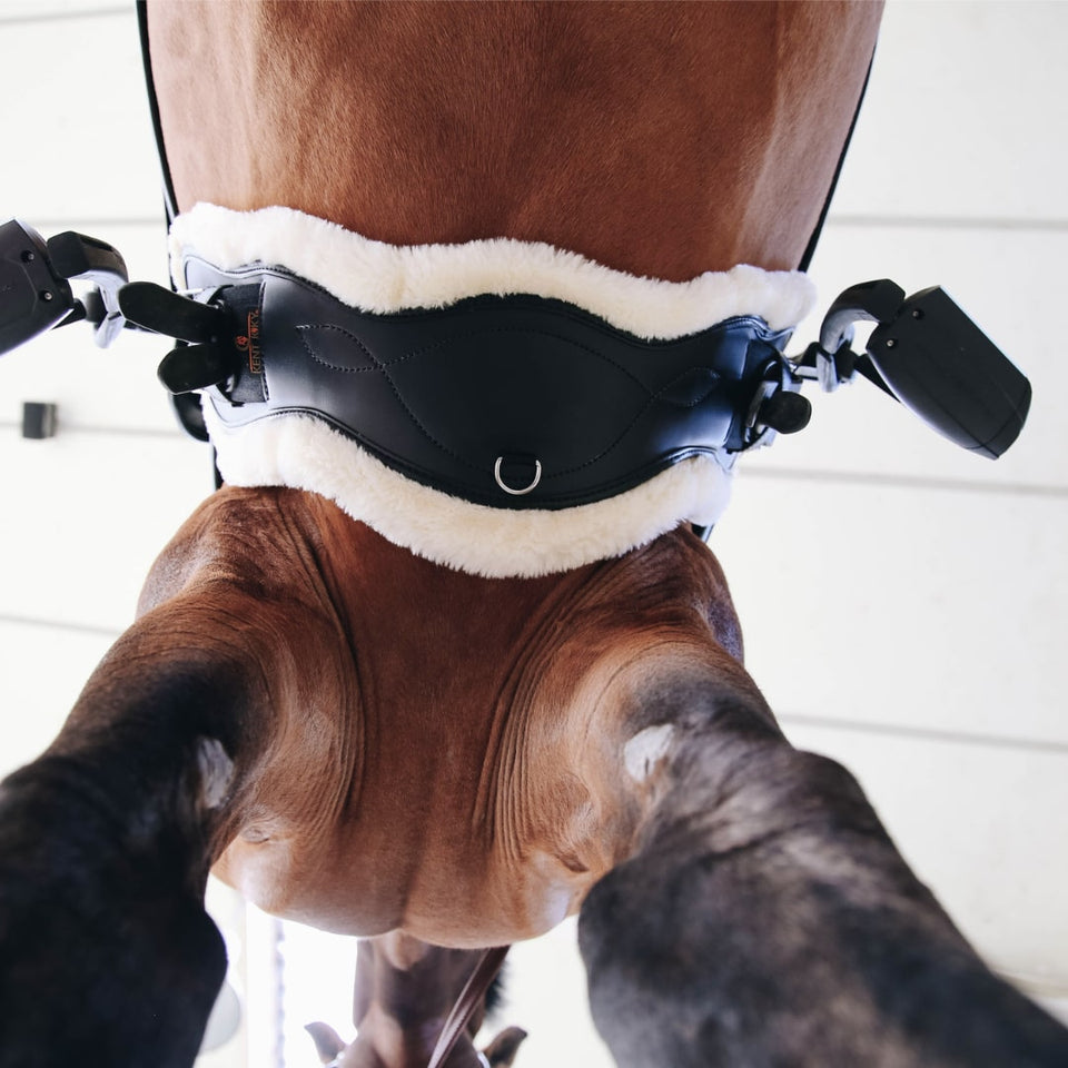 Kentucky Horsewear Anatomic Sheepskin Short Girth - Black