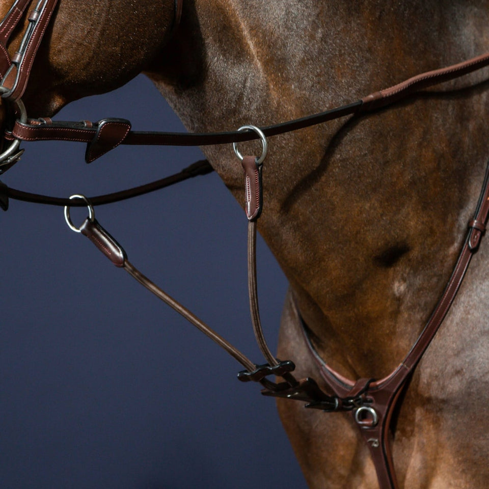 Dy'on New English Elastic Running Martingale Attachment - Brown