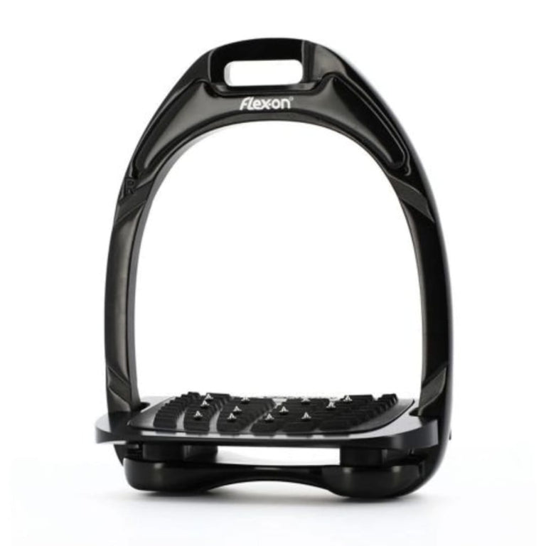 Flex-On Aluminium Inclined Ultra Grip Stirrups - Black/Black