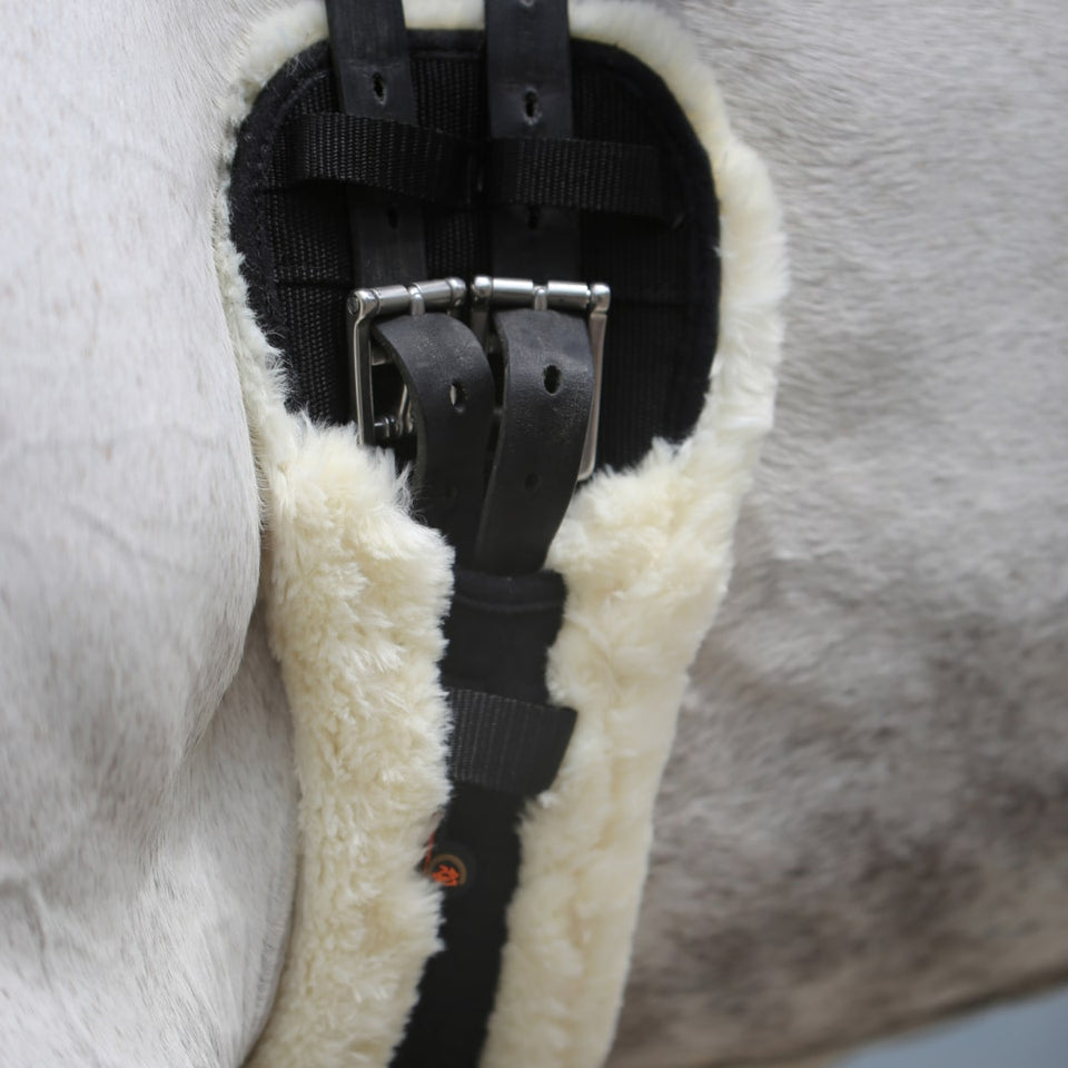 Kentucky Horsewear Sheepskin Dressage Girth - Black