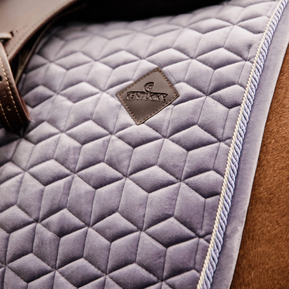 Kentucky Horsewear Velvet Jumping Saddle Cloth - Purple (Lilac)