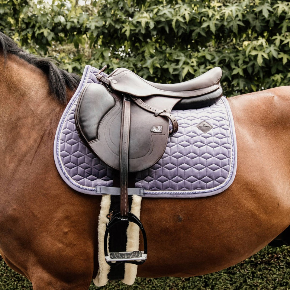 Kentucky Horsewear Velvet Jumping Saddle Cloth - Purple (Lilac)