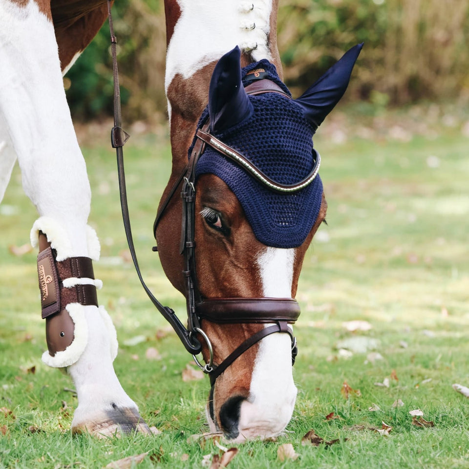 Kentucky Horsewear Wellington Fly Veil - Dark Navy