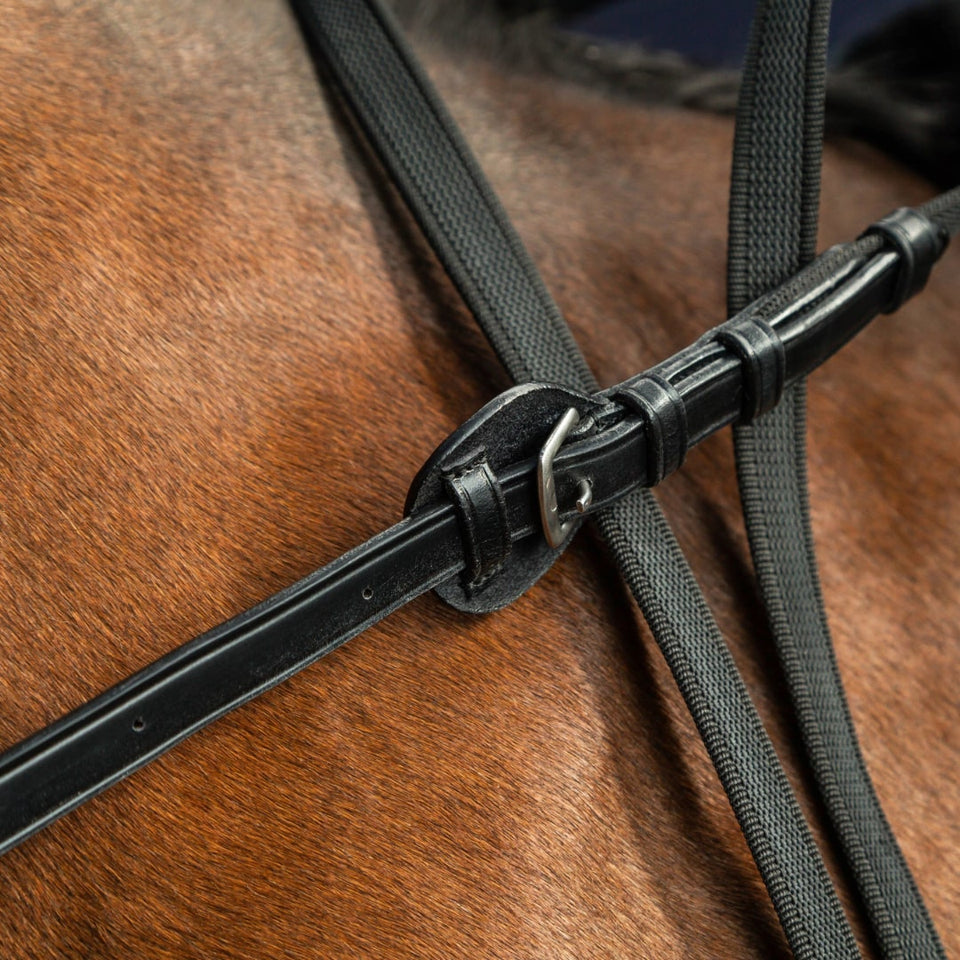 Dy'on New English 5/8in Adjustable Reins - Black
