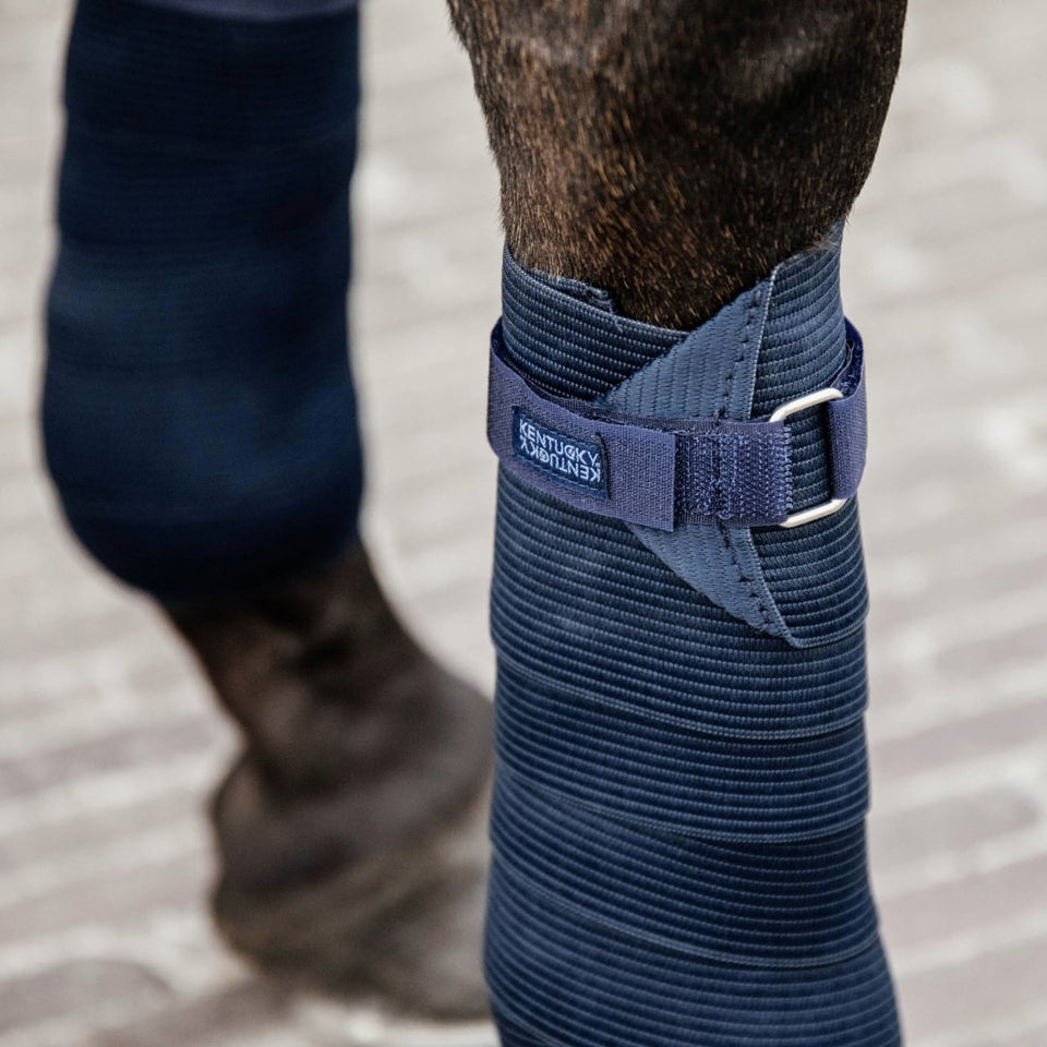 Kentucky Horsewear Elastic/Fleece Exercise Bandages - Navy