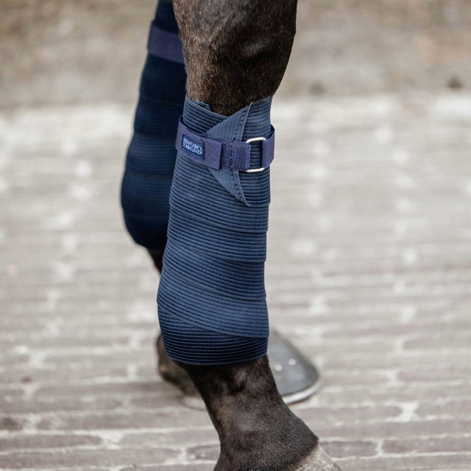 Kentucky Horsewear Elastic/Fleece Exercise Bandages - Navy