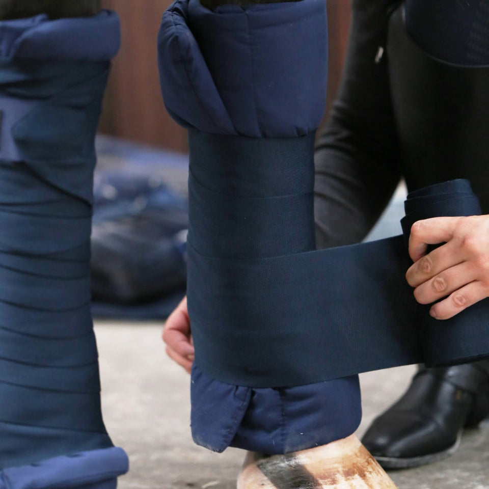 Kentucky Horsewear Stable Bandage Pads - Navy
