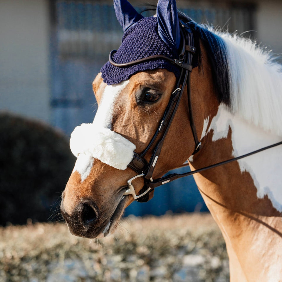 Kentucky Horsewear Sheepskin Noseband Cover - Natural