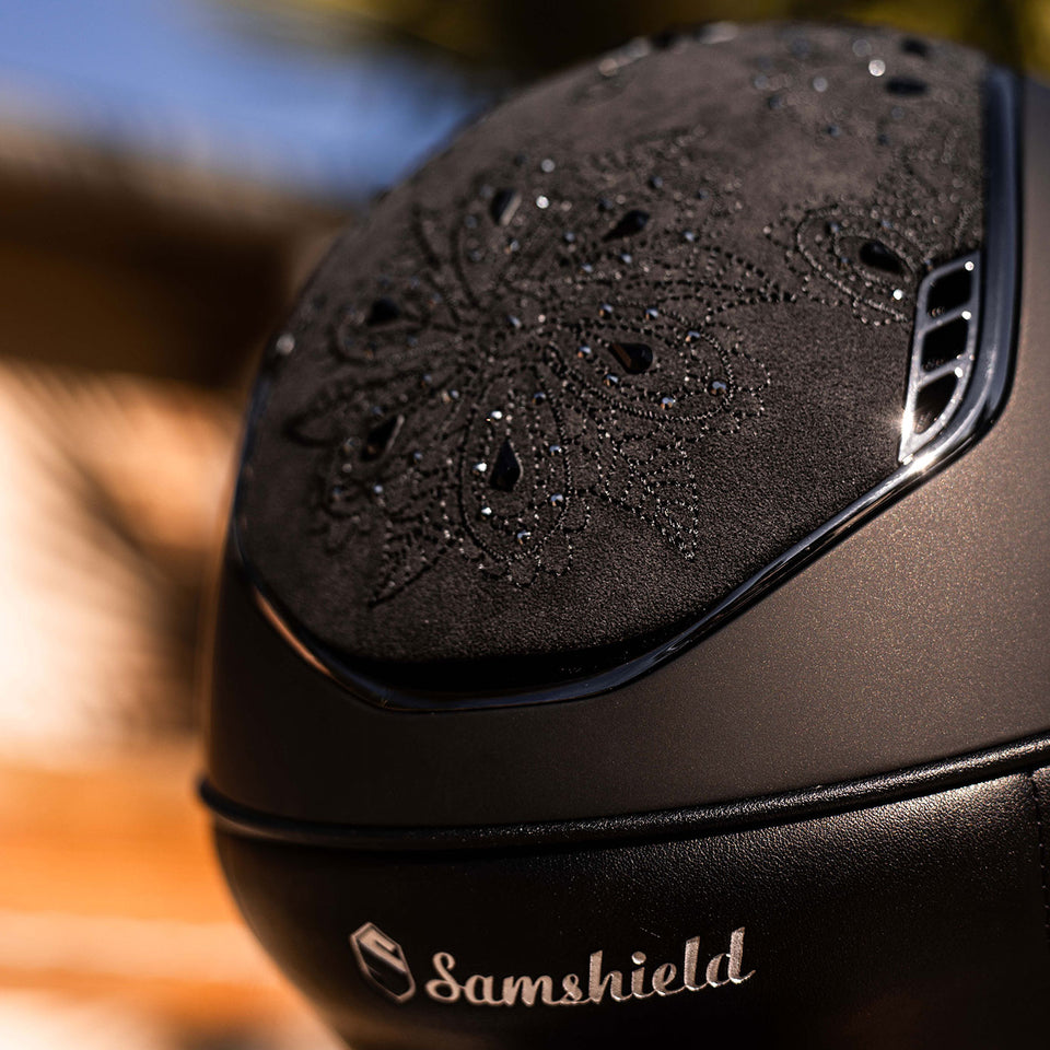 Samshield V2 Miss Shield Black Shadowmatt with Crystal Bloom Top and Band
