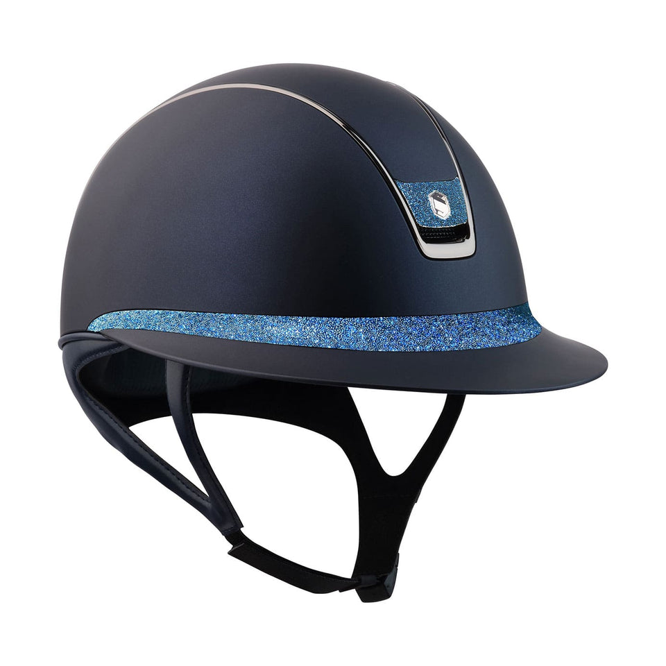 Samshield V2 Miss Shield Navy Shadowmatt with Blue Crystal Fabric Band and Blazon