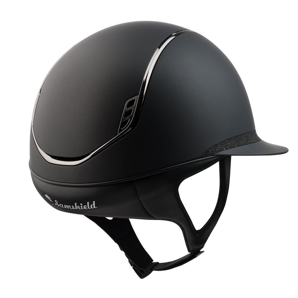 Samshield V2 Miss Shield Black Shadowmatt with Crystal Fabric Band and Blazon