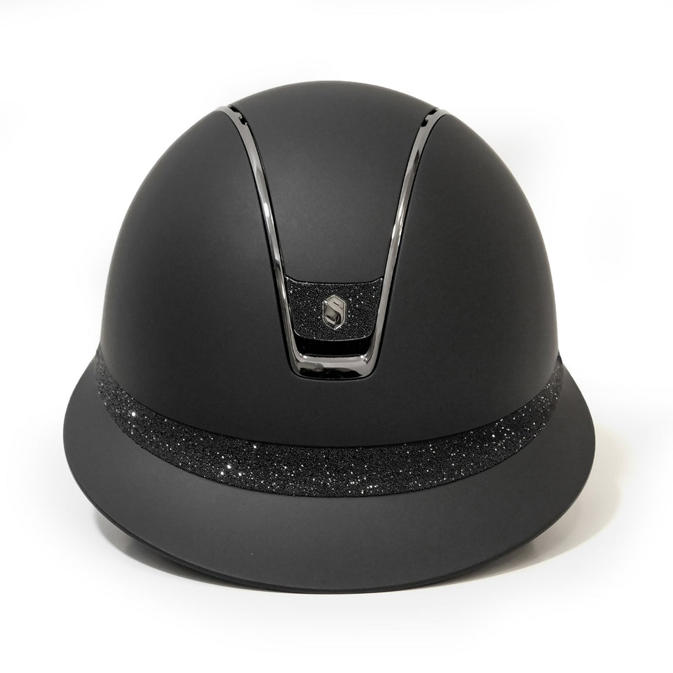 Samshield V2 Miss Shield Black Shadowmatt with Crystal Fabric Band and Blazon