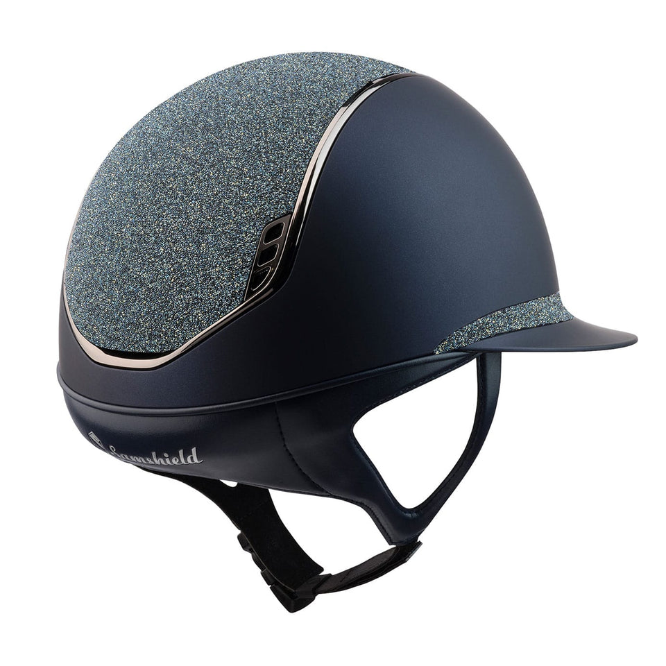 Samshield V2 Miss Shield Navy Shadowmatt with Ocean Depth Crystal Fabric Top and Band